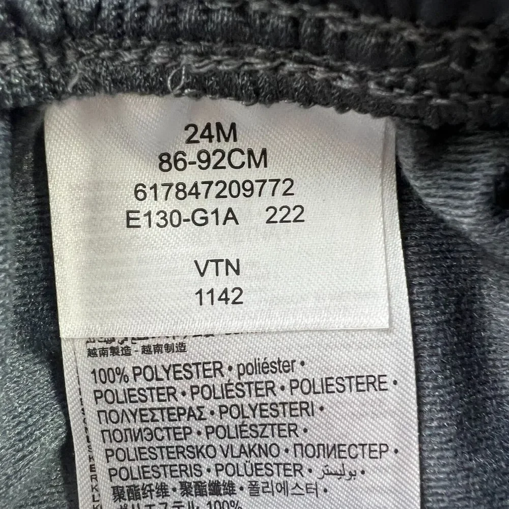 Nike Logo 2 Piece‎ Set Black Zip Jacket & Pant Tracksuit Toddler 24M Gray Baby